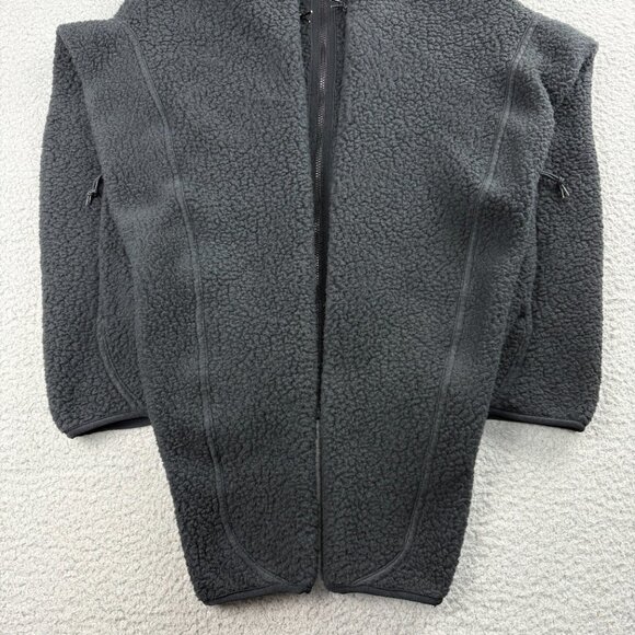 Nike ACG Jacket Mens Small Black Grey Arctic Wolf Sherpa Fleece Sweater Polartec - Picture 9 of 11